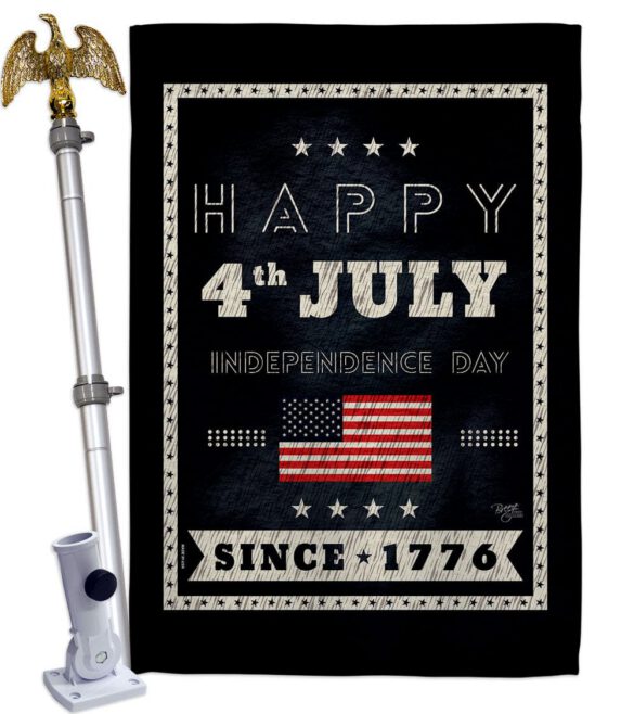 Happy 4th July - Fourth of July Americana Vertical Impressions Decorative Flags HG111095 Made In USA - Image 9