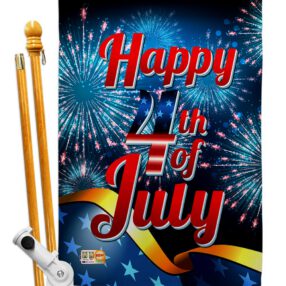 House Flag Fourth of July HS137022