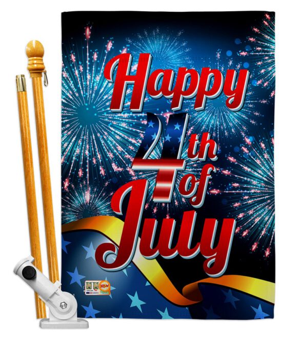 Happy 4th of July - Fourth of July Americana Vertical Impressions Decorative Flags HG137022 Made In USA - Image 6