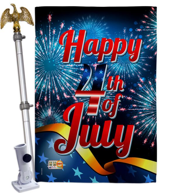 Happy 4th of July - Fourth of July Americana Vertical Impressions Decorative Flags HG137022 Made In USA - Image 13