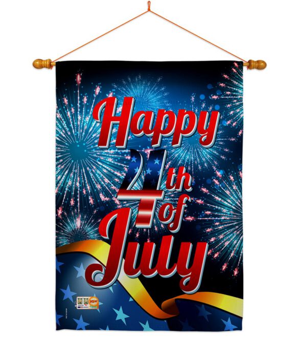 Happy 4th of July - Fourth of July Americana Vertical Impressions Decorative Flags HG137022 Made In USA - Image 14
