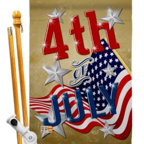 House Flag Fourth of July HS137072