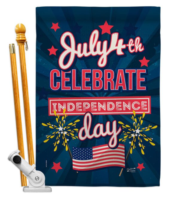 Celebrate Independence Day - Fourth of July Americana Vertical Impressions Decorative Flags HG137238 Made In USA - Image 5