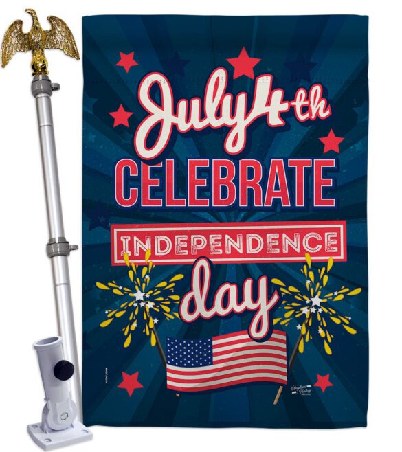 Celebrate Independence Day - Fourth of July Americana Vertical Impressions Decorative Flags HG137238 Made In USA - Image 9
