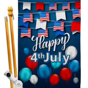 House Flag Fourth of July HS170047