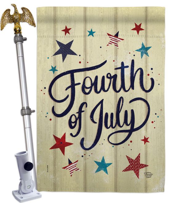 Fourth Of July Stars - Fourth of July Americana Vertical Impressions Decorative Flags HG192626 Made In USA - Image 9