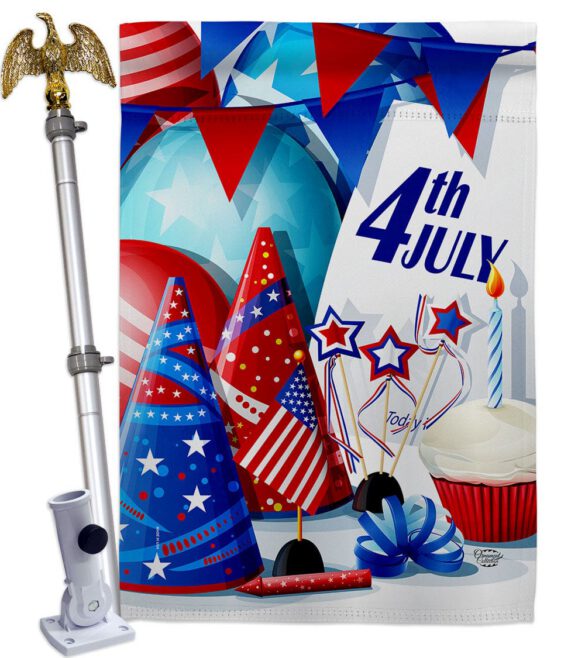 Celebrate 4th of July - Fourth of July Americana Vertical Impressions Decorative Flags HG192637 Made In USA - Image 9