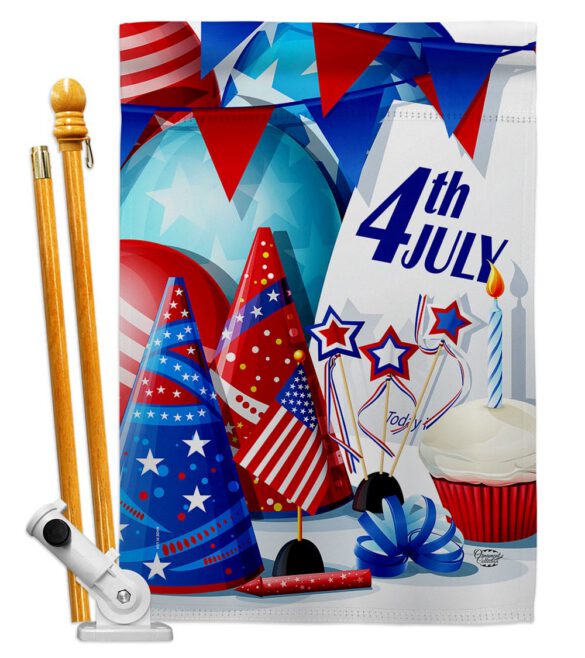 Celebrate 4th of July - Fourth of July Americana Vertical Impressions Decorative Flags HG192637 Made In USA - Image 5
