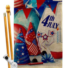 House Flag Fourth of July HS192637 B