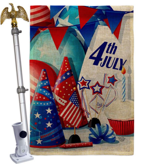 Celebrate 4th of July - Fourth of July Americana Vertical Impressions Decorative Flags HG192637 Made In USA - Image 19