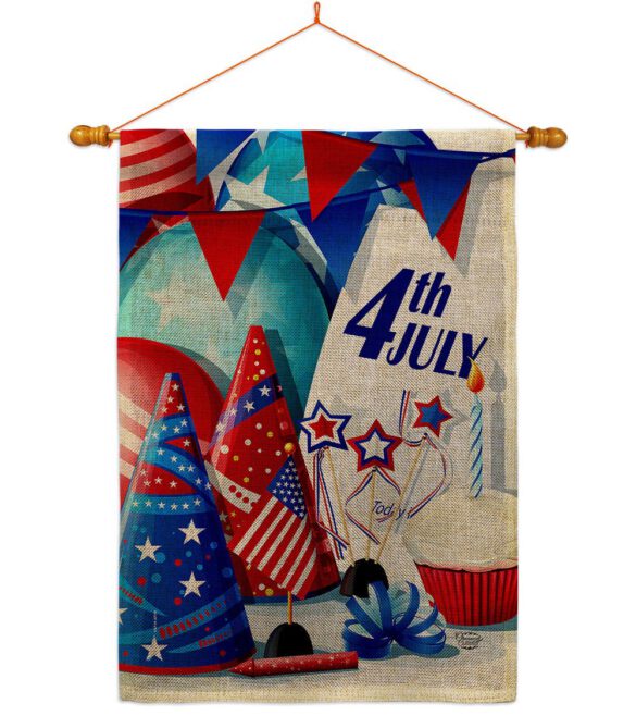 Celebrate 4th of July - Fourth of July Americana Vertical Impressions Decorative Flags HG192637 Made In USA - Image 20