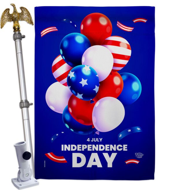 Ballons of Independence - Fourth of July Americana Vertical Impressions Decorative Flags HG192640 Made In USA - Image 10