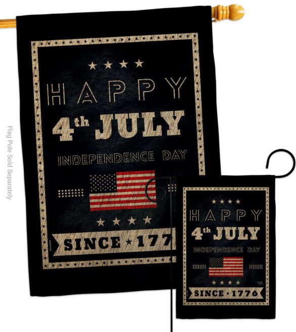 Happy 4th July - Fourth of July Americana Vertical Impressions Decorative Flags HG111095 Made In USA - Image 13