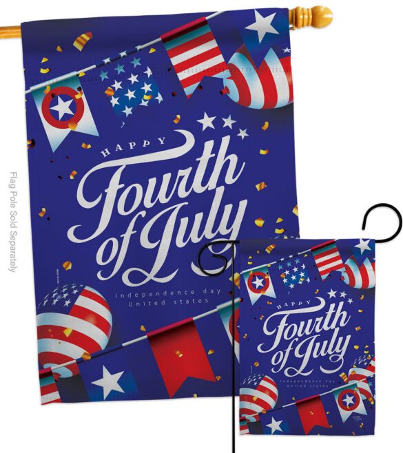 Celebrate Independence Day - Fourth of July Americana Vertical Impressions Decorative Flags HG111098 Made In USA - Image 3