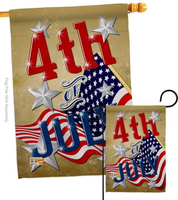 4th of July - Fourth of July Americana Vertical Impressions Decorative Flags HG137072 Made In USA - Image 4