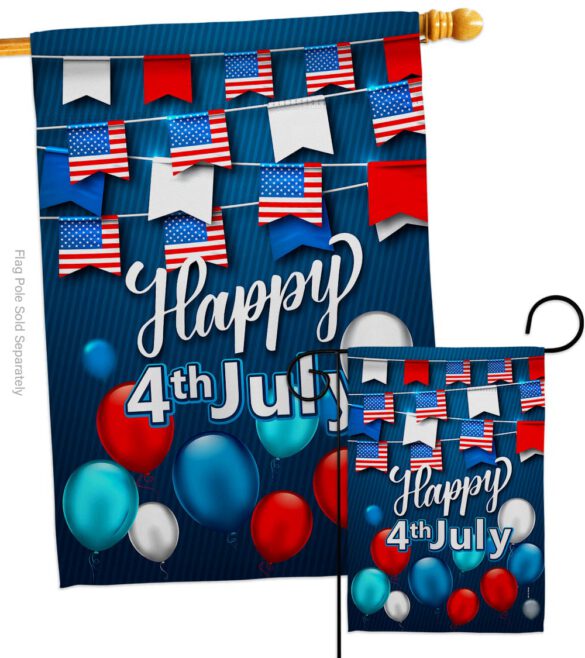 Celebrate July 4th - Fourth of July Americana Vertical Impressions Decorative Flags HG170047 Made In USA - Image 3