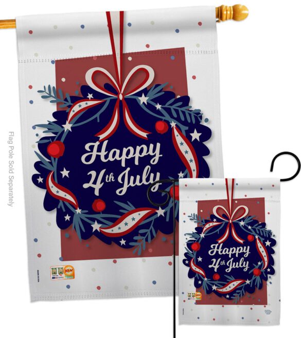 Happy 4th of July - Fourth of July Americana Vertical Impressions Decorative Flags HG192055 Made In USA - Image 4