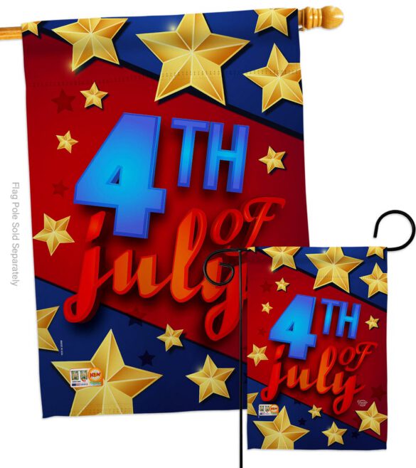 4th of July Stars - Fourth of July Americana Vertical Impressions Decorative Flags HG192164 Made In USA - Image 4