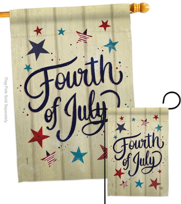 Fourth Of July Stars - Fourth of July Americana Vertical Impressions Decorative Flags HG192626 Made In USA - Image 3