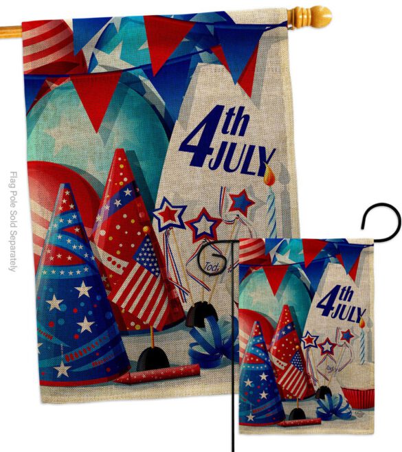 Celebrate 4th of July - Fourth of July Americana Vertical Impressions Decorative Flags HG192637 Made In USA - Image 13