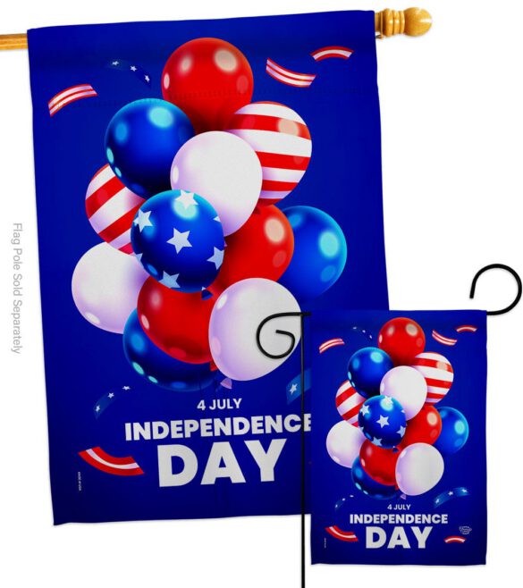Ballons of Independence - Fourth of July Americana Vertical Impressions Decorative Flags HG192640 Made In USA - Image 4