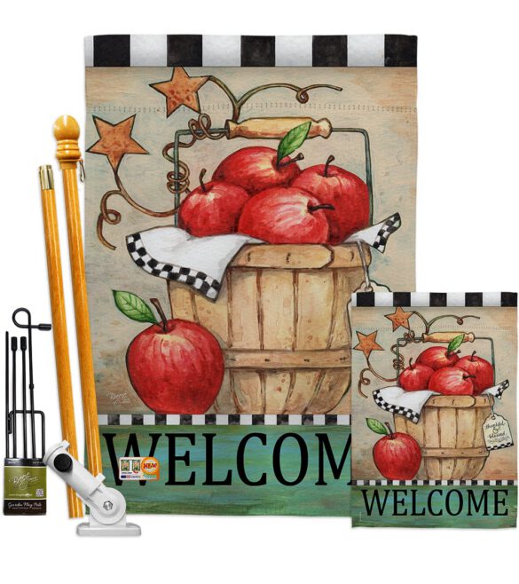Apple Basket - Fruits Food Vertical Impressions Decorative Flags HG117039 Made In USA - Image 7
