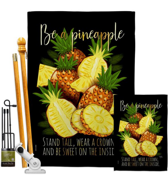 Be a Pineapple - Fruits Food Vertical Impressions Decorative Flags HG117066 Made In USA - Image 7