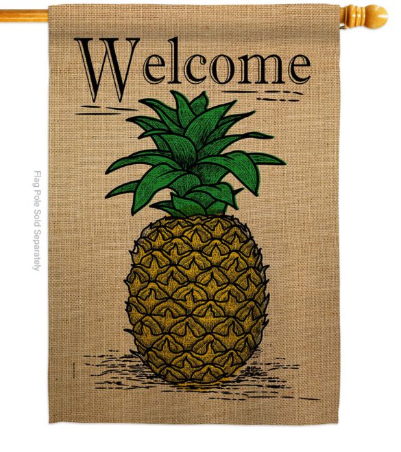 Classic Pineapple - Fruits Food Vertical Impressions Decorative Flags HG192194 Made In USA - Image 2