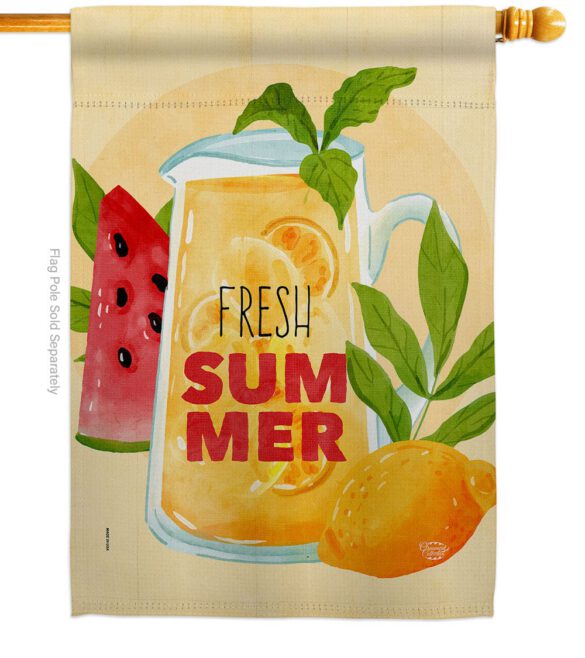 Fresh Summer Drinks - Fruits Food Vertical Impressions Decorative Flags HG192610 Made In USA - Image 2