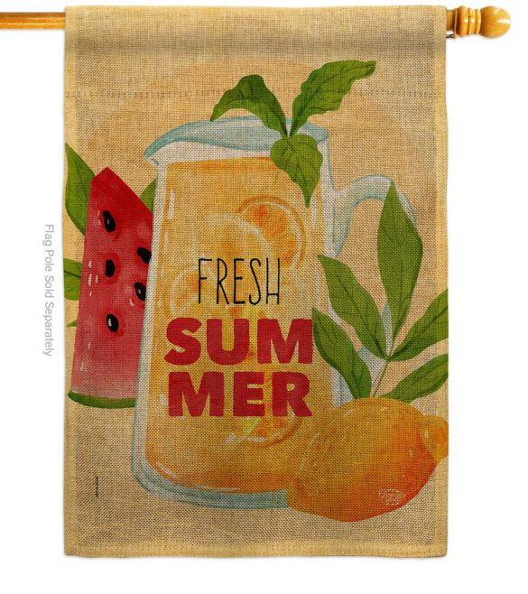 Fresh Summer Drinks - Fruits Food Vertical Impressions Decorative Flags HG192610 Made In USA - Image 12