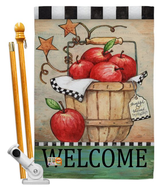 Apple Basket - Fruits Food Vertical Impressions Decorative Flags HG117039 Made In USA - Image 6
