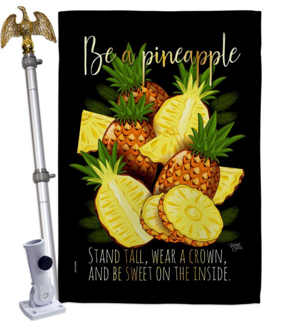 Be a Pineapple - Fruits Food Vertical Impressions Decorative Flags HG117066 Made In USA - Image 10