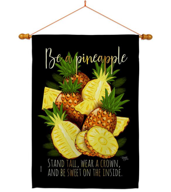 Be a Pineapple - Fruits Food Vertical Impressions Decorative Flags HG117066 Made In USA - Image 11