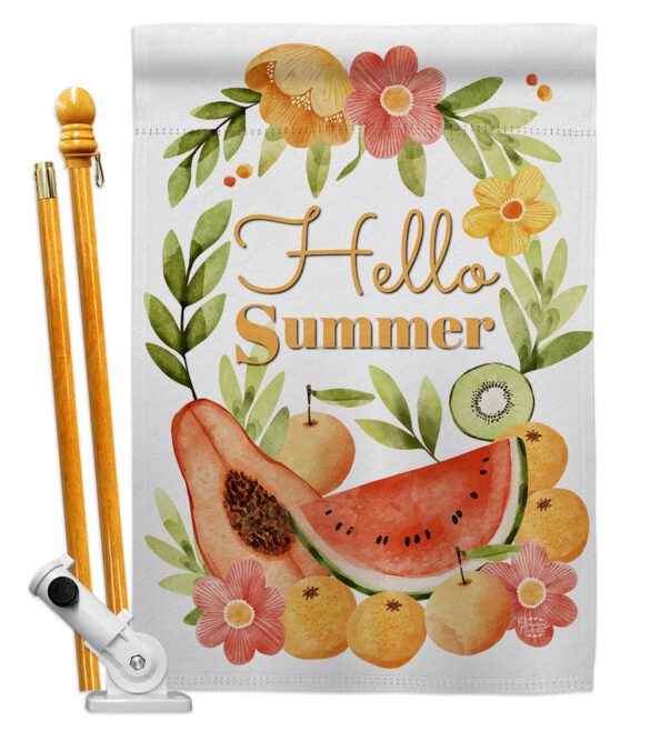 Hello Fruity - Fruits Food Vertical Impressions Decorative Flags HG192604 Made In USA - Image 5