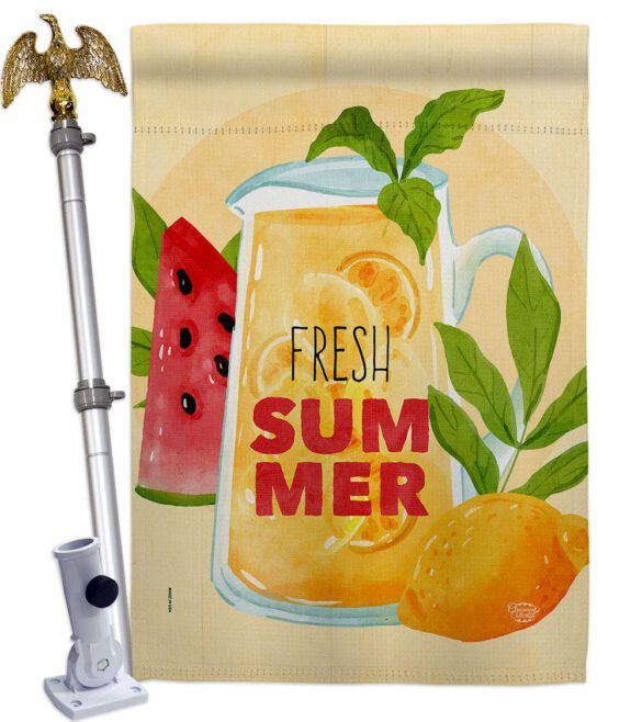 Fresh Summer Drinks - Fruits Food Vertical Impressions Decorative Flags HG192610 Made In USA - Image 9