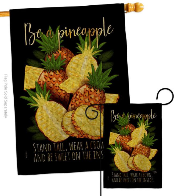 Be a Pineapple - Fruits Food Vertical Impressions Decorative Flags HG117066 Made In USA - Image 14