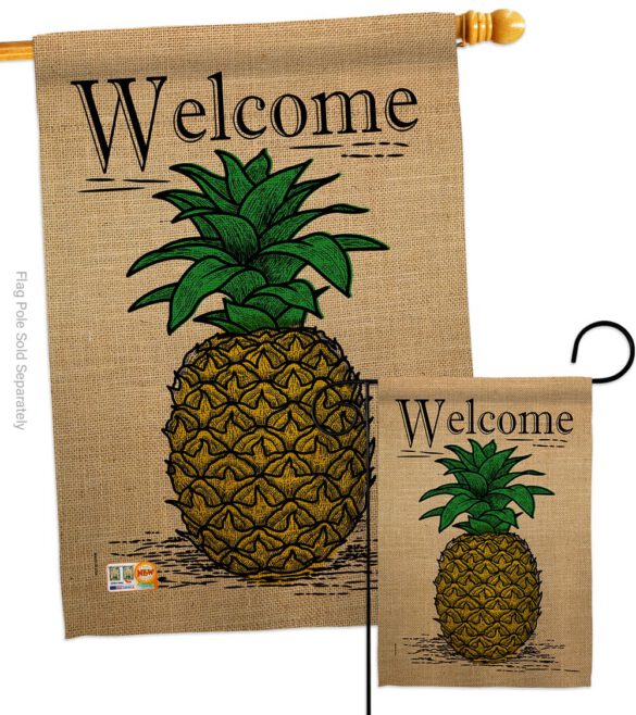 Classic Pineapple - Fruits Food Vertical Impressions Decorative Flags HG192194 Made In USA - Image 3