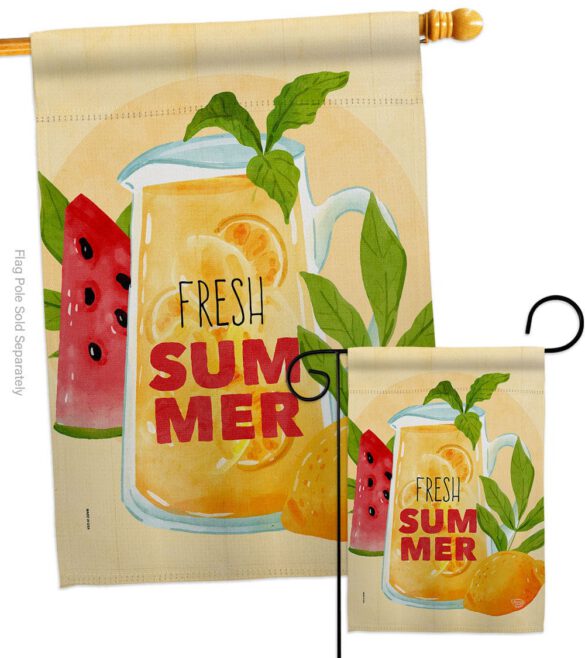 Fresh Summer Drinks - Fruits Food Vertical Impressions Decorative Flags HG192610 Made In USA - Image 3