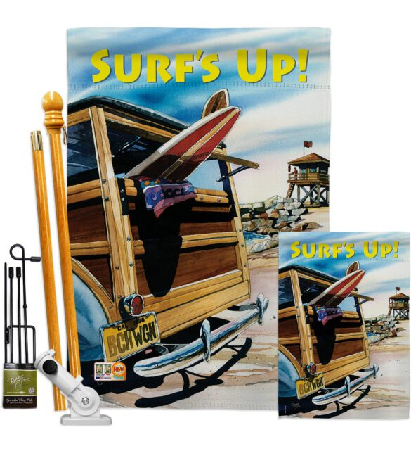 Beach Wagon - Fun In The Sun Summer Vertical Impressions Decorative Flags HG106068 Made In USA - Image 6