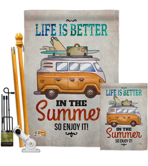 Better in Summer - Fun In The Sun Summer Vertical Impressions Decorative Flags HG106077 Made In USA - Image 6
