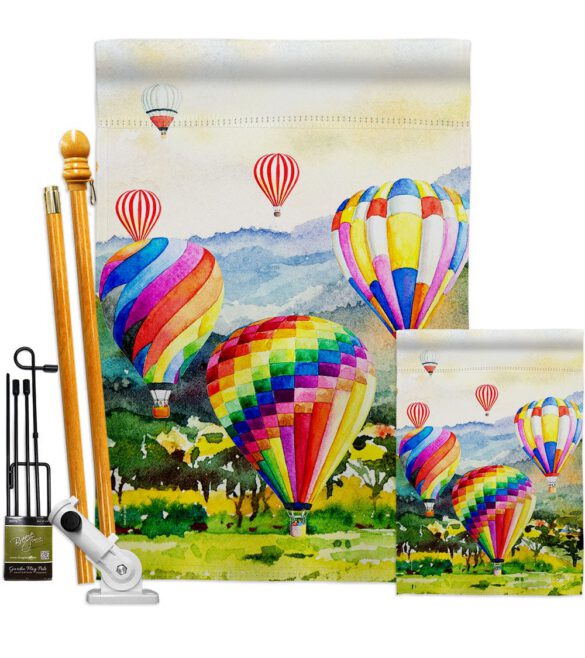 Escape Hot Air Balloon - Fun In The Sun Summer Vertical Impressions Decorative Flags HG106112 Made In USA - Image 6