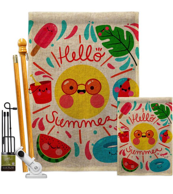 Hallo Summer - Fun In The Sun Summer Vertical Impressions Decorative Flags HG137440 Made In USA - Image 16
