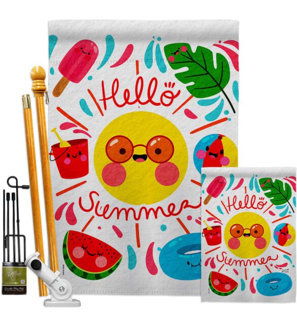 Hallo Summer - Fun In The Sun Summer Vertical Impressions Decorative Flags HG137440 Made In USA - Image 6
