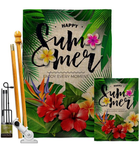 Enjoy Every Moment - Fun In The Sun Summer Vertical Impressions Decorative Flags HG137447 Made In USA - Image 16