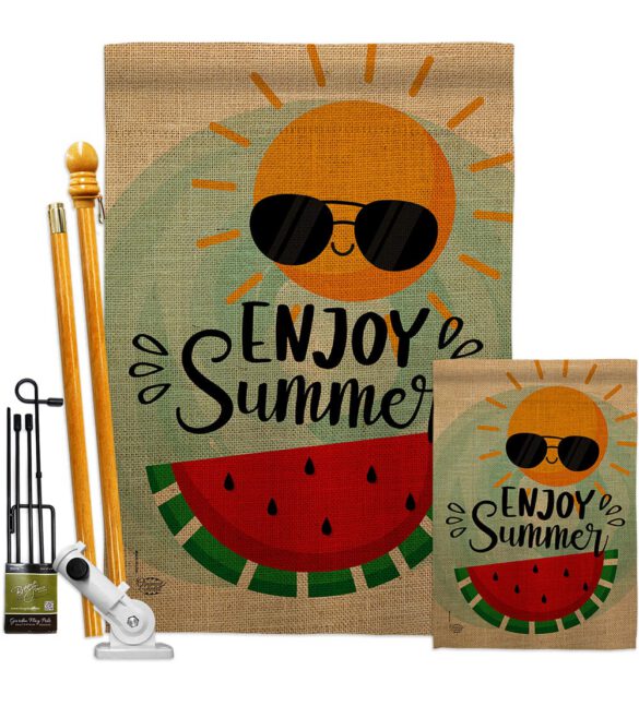 Enjoy Summer - Fun In The Sun Summer Vertical Impressions Decorative Flags HG192229 Made In USA - Image 6