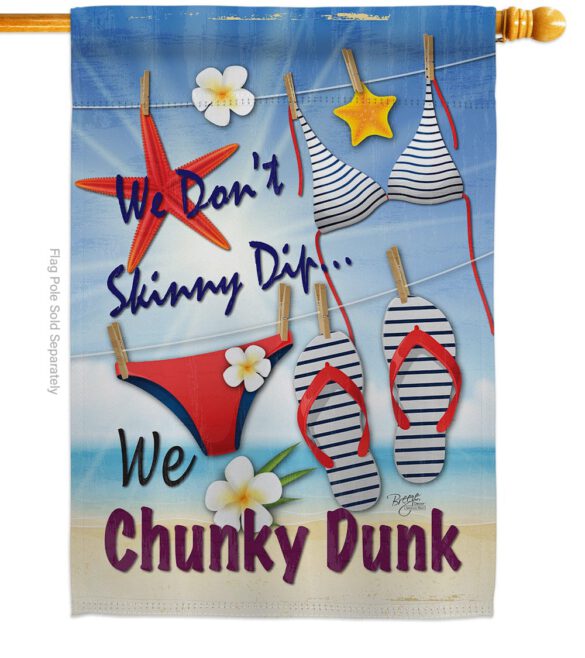 Chunky Dunk - Fun In The Sun Summer Vertical Impressions Decorative Flags HG106004 Made In USA - Image 2