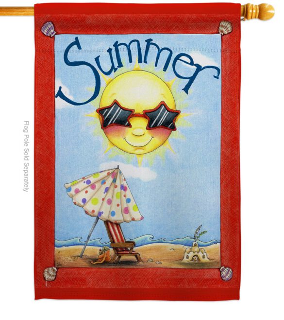 Fun in Summer - Fun In The Sun Summer Vertical Impressions Decorative Flags HG106074 Made In USA - Image 2