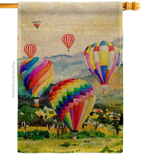 Escape Hot Air Balloon - Fun In The Sun Summer Vertical Impressions Decorative Flags HG106112 Made In USA - Image 12