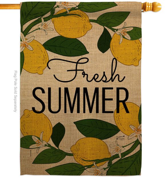 Fresh Summer - Fun In The Sun Summer Vertical Impressions Decorative Flags HG137189 Made In USA - Image 2