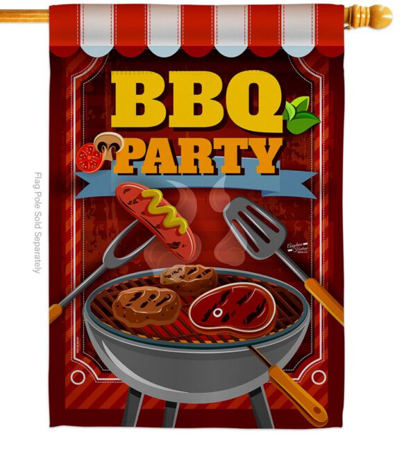 BBQ Party - Fun In The Sun Summer Vertical Impressions Decorative Flags HG137227 Made In USA - Image 3